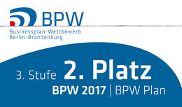 Logo of the business plan competition Berlin-Brandenburg 2017 - BeamXpertDESIGNER in 2nd place in the final round