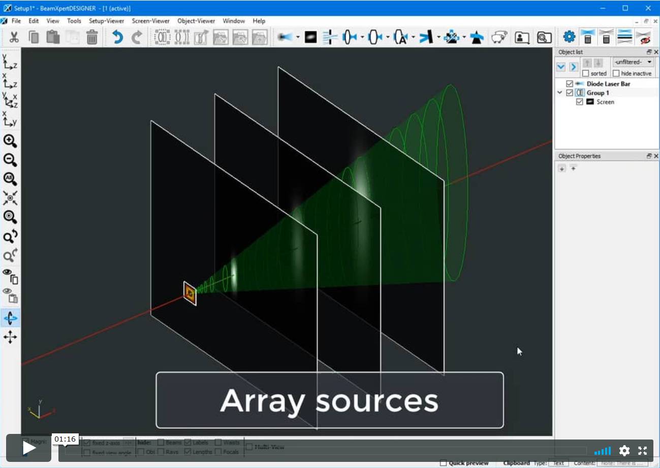To build Array Sources in BeamXpertDESIGNER and define the fundamental properties of the beam source