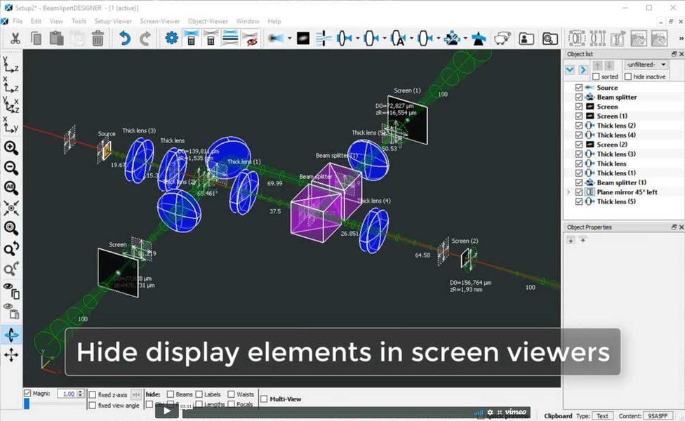 This is how you can hide objects and elements in BeamXpertDESIGNER and make them visible in order to keep the overview in your setup