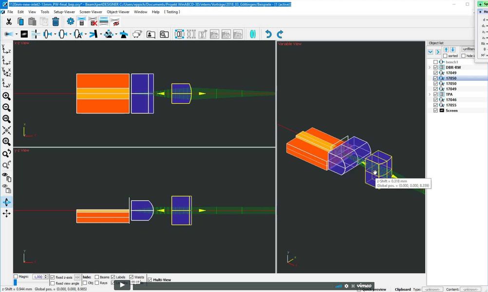 How to use the Multiview view of BeamXpertDESIGNER to get a better 3D impression
