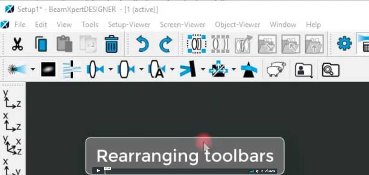 To move the toolbars of BeamXpertDESIGNER for improved usability